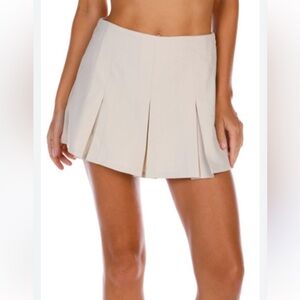 NWT LUSH Pleated Mini Skort in Light Beige Sizes S and M